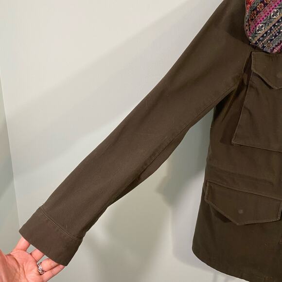 DAMA Collection Women's Green Fair Isle Knit Collar Quilted Lined Jacket - Picture 3 of 12